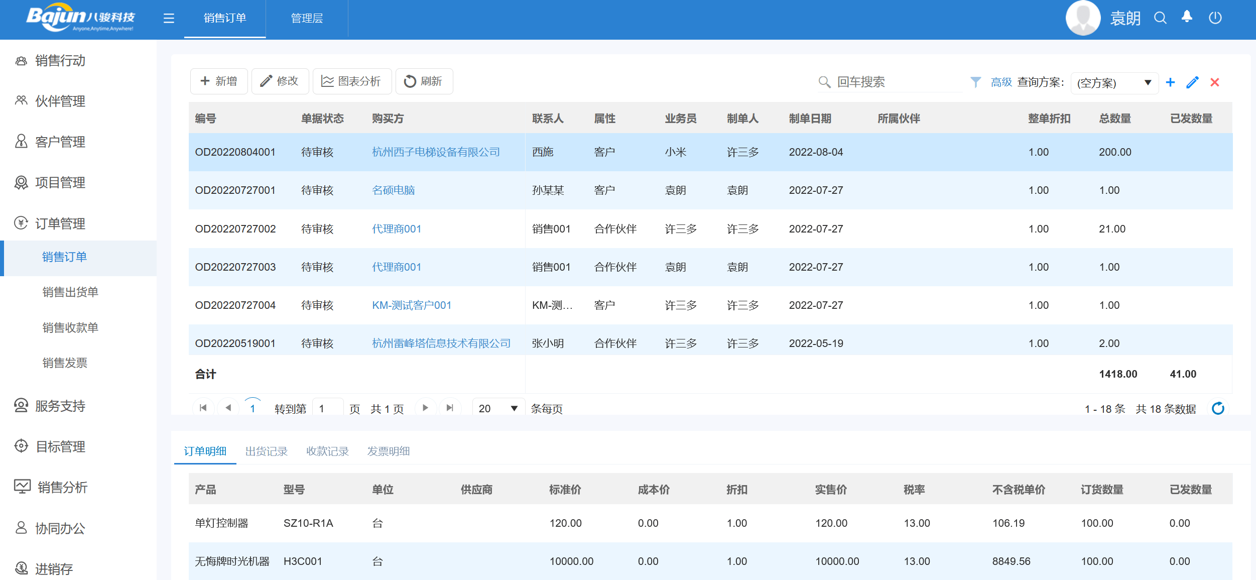 客戶訂單管理系統CRM