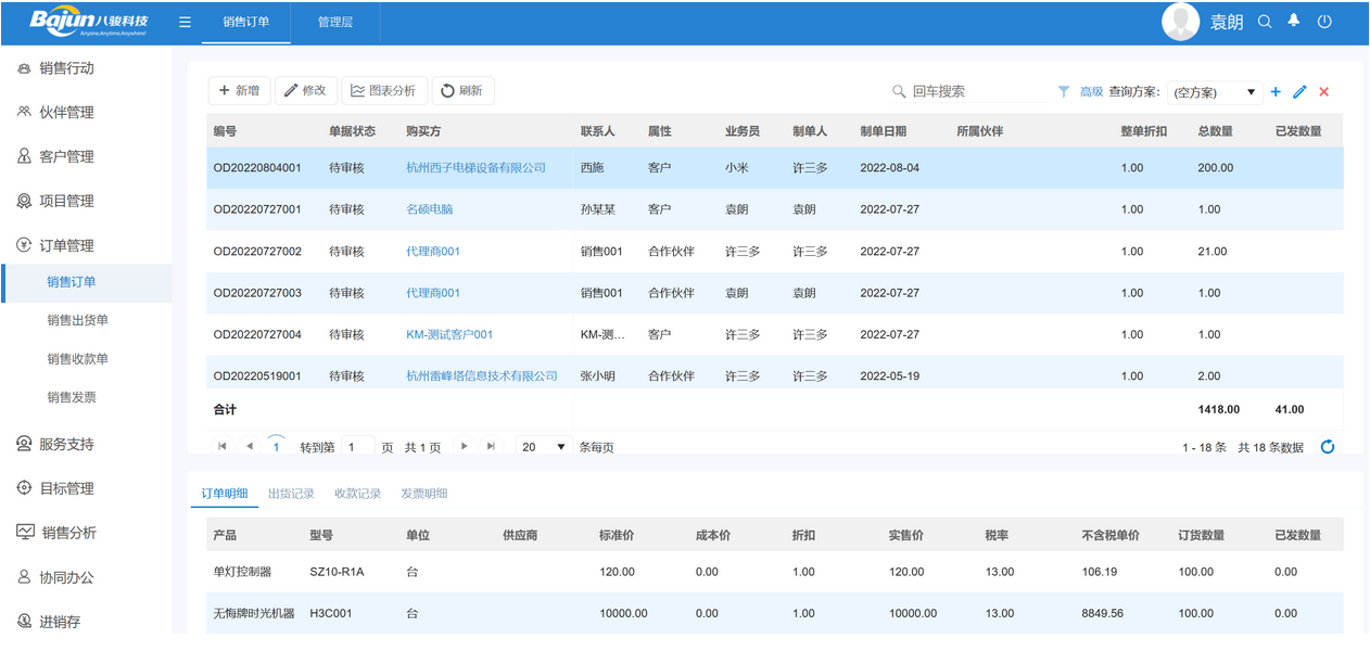 CRM訂單管理系統(tǒng)功能