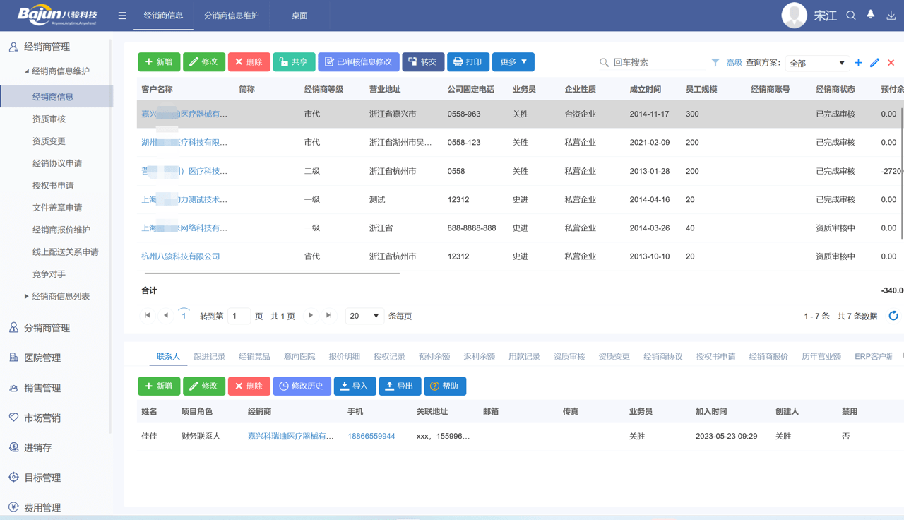 經銷商信息表